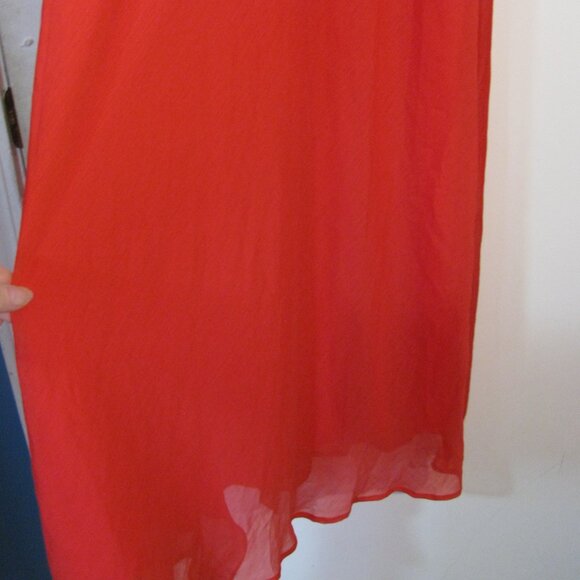 * A New Day Slip Dress Small NWT $40 Red Ruffles Fully Lined Maxi New - Picture 3 of 7